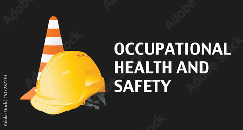 Occupational Health and Safety, engineer  hat and construction helmet