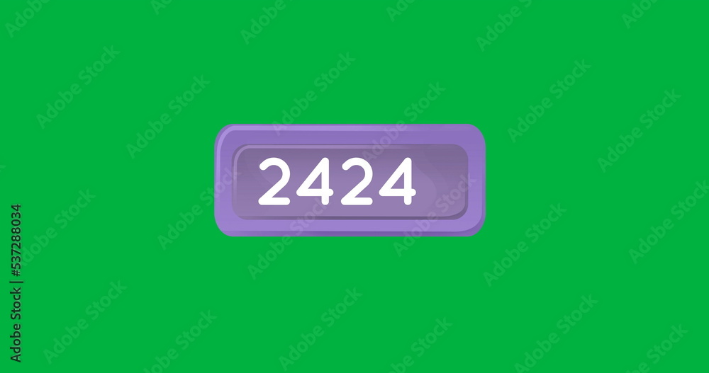 Image of 2424 notifications on green background Image of 2424 notifications on green background
