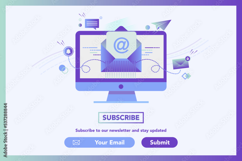 Newsletter illustration concept. Mail concept illustration. Emailing, Digital marketing. Get in touch, initiate contact, contact us… Email marketing, web chat, Subscribe concept. Newsletter illustration concept. Mail concept illustration. Emailing, Digital marketing. Get in touch, initiate contact, contact us… Email marketing, web chat, Subscribe concept.