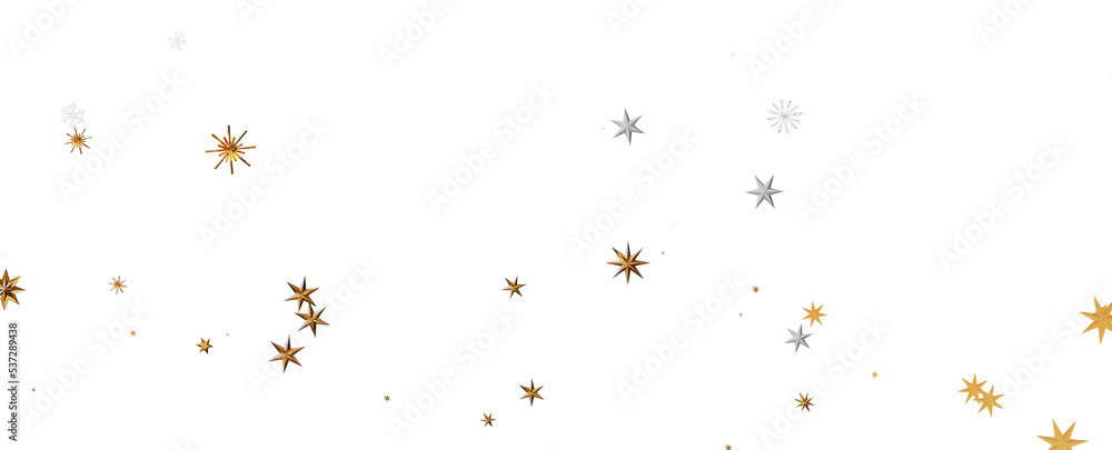 Banner with golden decoration. Festive border with falling glitter dust and stars. Banner with golden decoration. Festive border with falling glitter dust and stars.