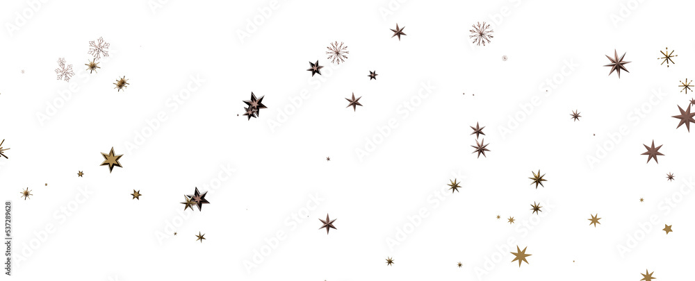 Banner with golden decoration. Festive border with falling glitter dust and stars. Banner with golden decoration. Festive border with falling glitter dust and stars.