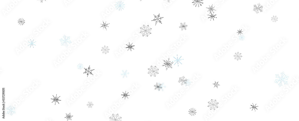 Snowflakes Falling On Snow - Winter Banner Snowflakes Falling On Snow - Winter Banner