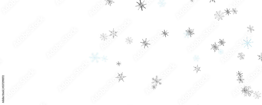 Snowflakes Falling On Snow - Winter Banner Snowflakes Falling On Snow - Winter Banner