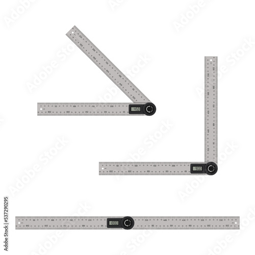 Electronic goniometer protractor. Vector illustration.