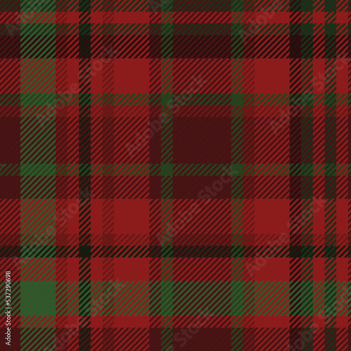 Tartan pattern,Scottish traditional fabric seamless Christmas tone, green and red background