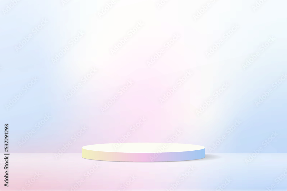 Pastel 3d podium design. Vector illustration. Eps10 Pastel 3d podium design. Vector illustration. Eps10