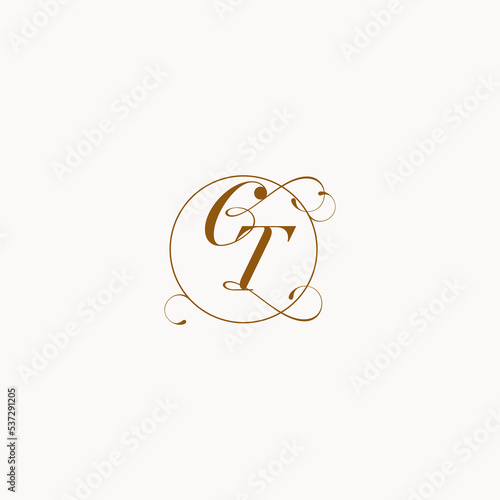 CT wedding monogram initial in perfect details