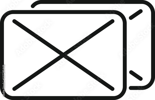 Mail service icon outline vector. Online internet. Email page