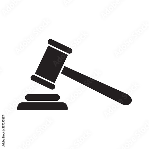 Gavel law icon vector logo symbol
