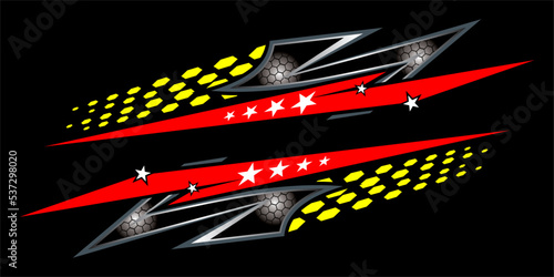 vector racing background design and wrap with a unique combination of lines and stars in bright colors
