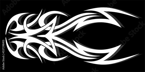 unique tribal background vector design and salt with white on black background