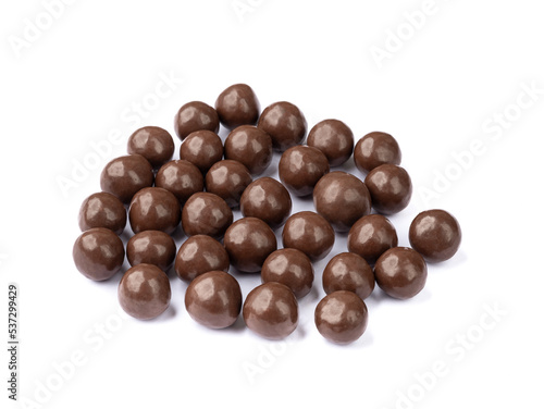 Wallpaper Mural Chocolate malted balls isolated over white background Torontodigital.ca