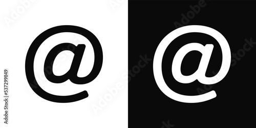@ Email address vector sign, at symbol, @ button