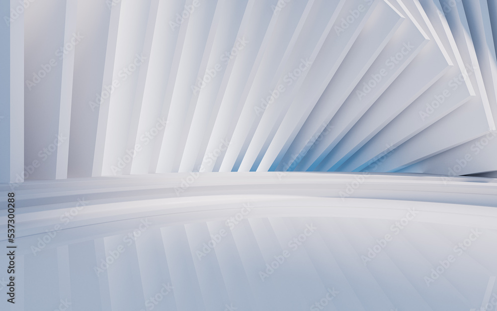 Obraz premium Empty ground with creative geometric structure background, 3d rendering.