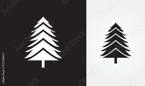 A simple christmas tree vector graphic illustration art, logo, symbol, icon