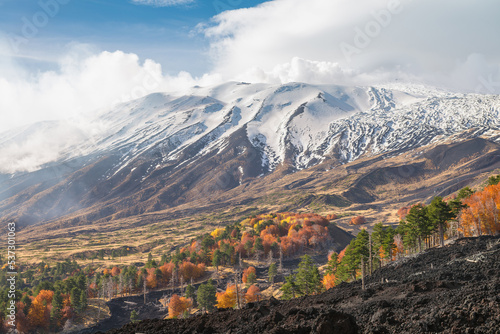 Scorcio autunnale dell'Etna