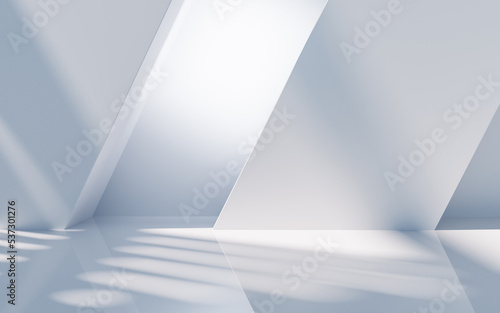 Fototapeta Naklejka Na Ścianę i Meble -  Empty building structure with geometric structure, 3d rendering.