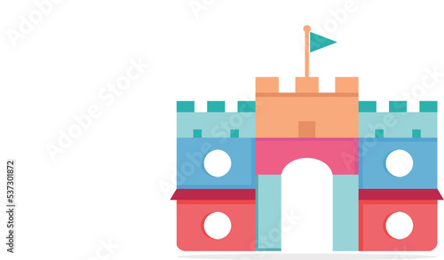 Photos toy castle isolated on white,logo toy castel