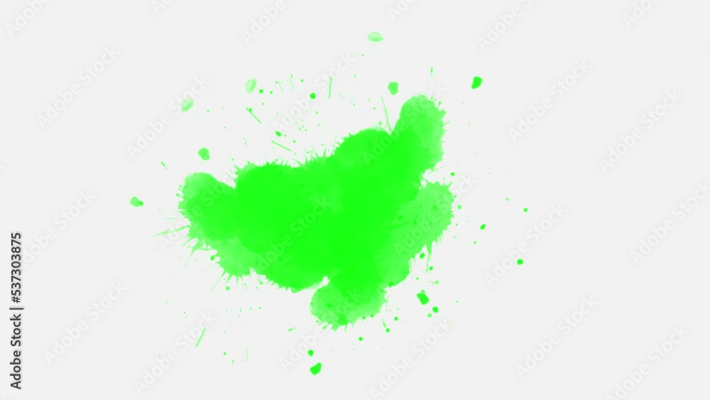 ink splash slow motion reveal. Green Ink Drops on White Background. Ink splatters transition animation. Ink brush stroke. Abstract inkblot, splat, fluid art, overlay, alpha matte composition. ink splash slow motion reveal. Green Ink Drops on White Background. Ink splatters transition animation. Ink brush stroke. Abstract inkblot, splat, fluid art, overlay, alpha matte composition.