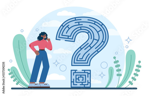 Labyrinth concept. Hard choice or confusion idea. Difficult decision-making,