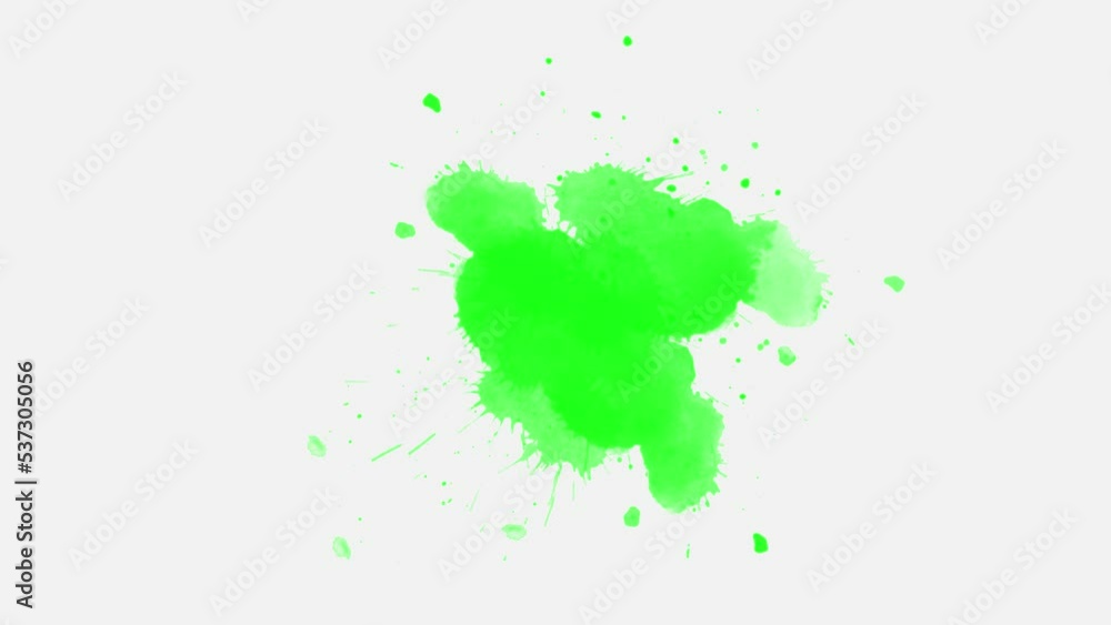 Green Ink Drops on White Background. ink splash slow motion transition reveal animation. Ink brush stroke transition. Ink splash. Abstract inkblot, splat, fluid art, overlay, alpha matte composition. Green Ink Drops on White Background. ink splash slow motion transition reveal animation. Ink brush stroke transition. Ink splash. Abstract inkblot, splat, fluid art, overlay, alpha matte composition.