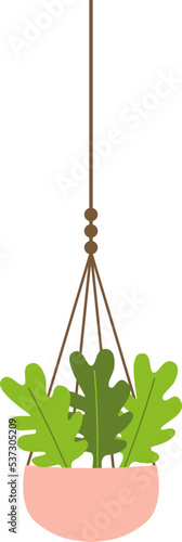 Macrame hanger for plants vector set
