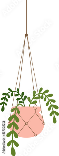 Macrame hanger for plants vector set