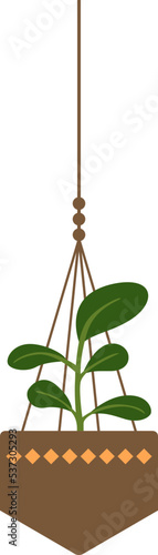 Macrame hanger for plants vector set