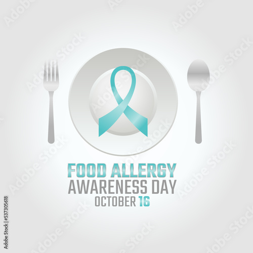 vector graphic of food allergy awareness day good for food allergy awareness day celebration. flat design. flyer design.flat illustration.