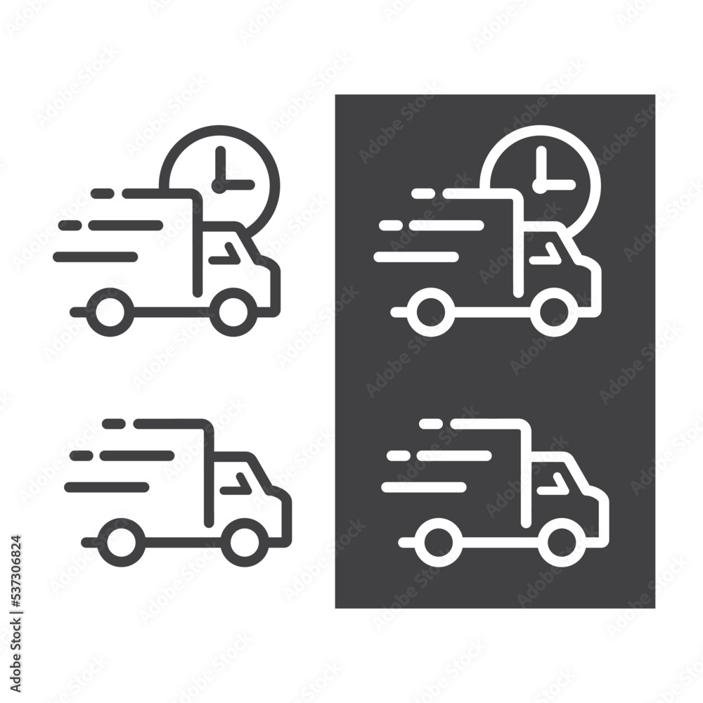 Fast delivery truck icon, vector. Fast delivery truck icon, vector.