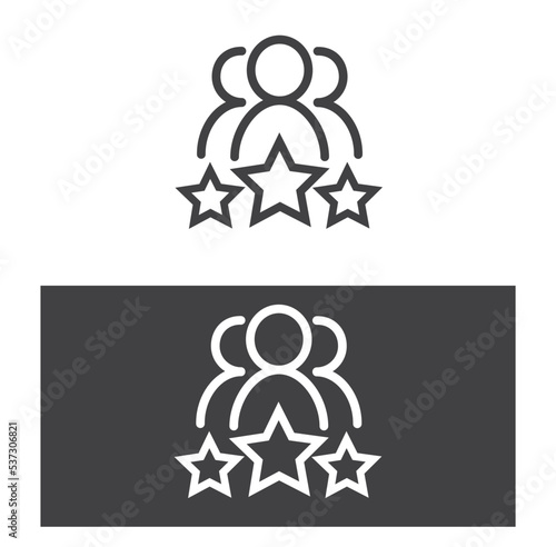 Rating icon or logo isolated sign, symbol, vector.
