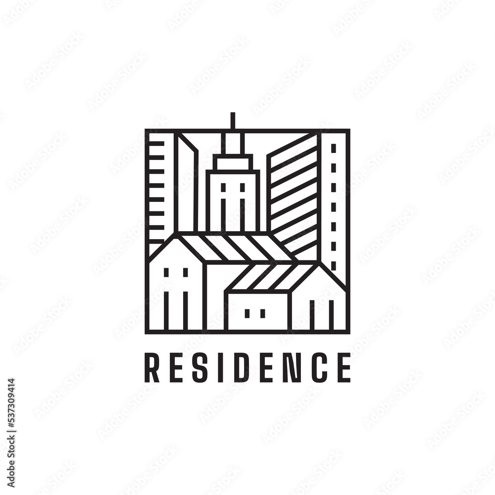Residence logo design illustration vector template