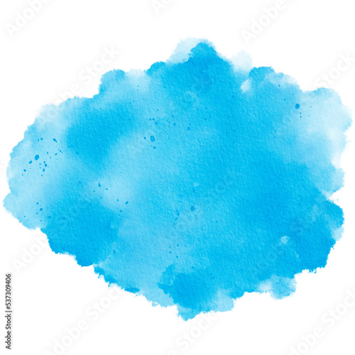 Blue Watercolor Paint Stain Background Circle