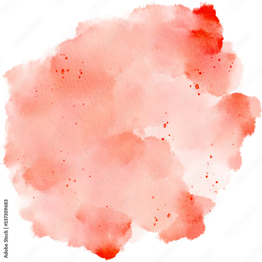 Dark Red Watercolor Paint Stain Background Circle