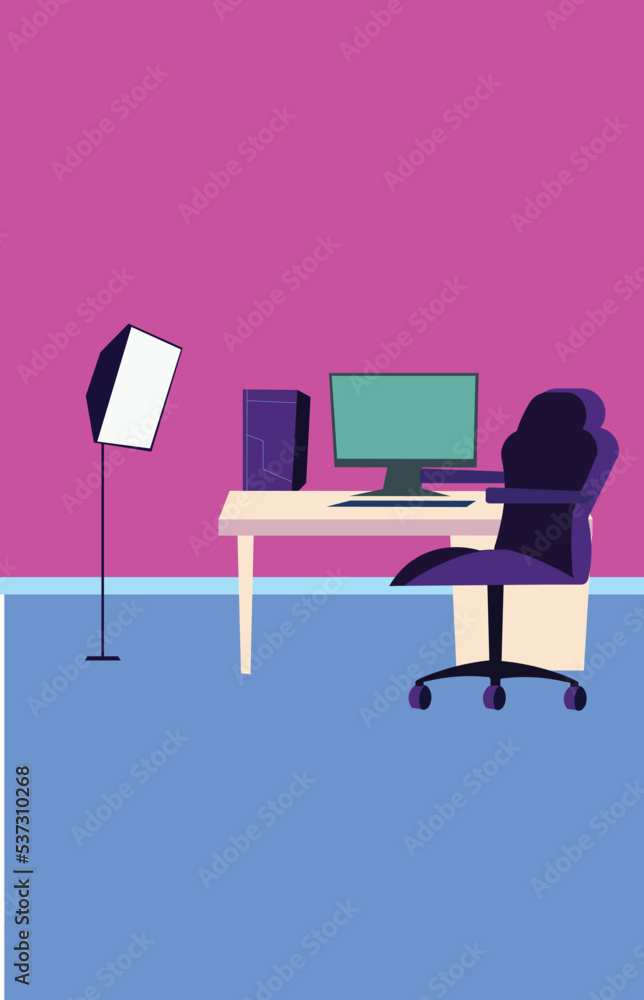 illustration of a room gaming vector. illustration of a room gaming vector.