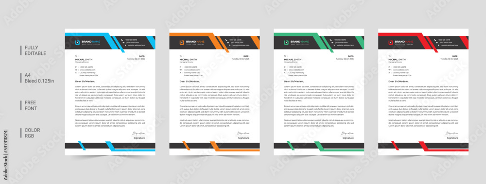 Corporate Business Letterhead  Pad Design