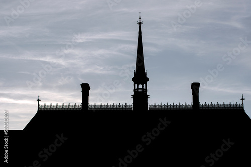 Silhouette Of The Vredespaleis Building At Den Haag City The Netherlands 2018 photo