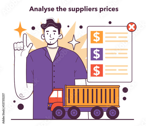 Analyse the suppliers prices. Optimization of manufacturing process