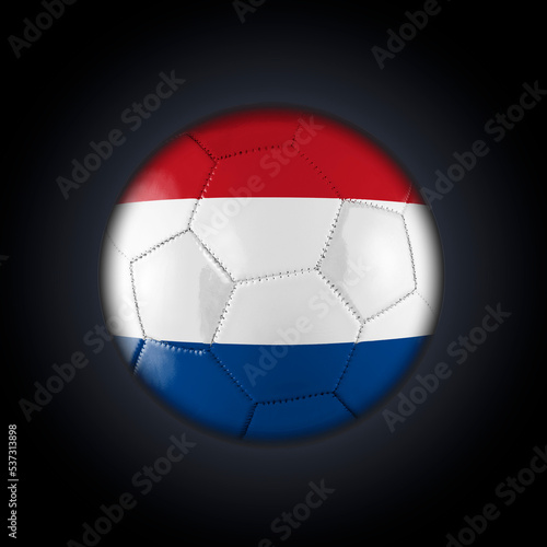 Soccer football ball with the countries flag.