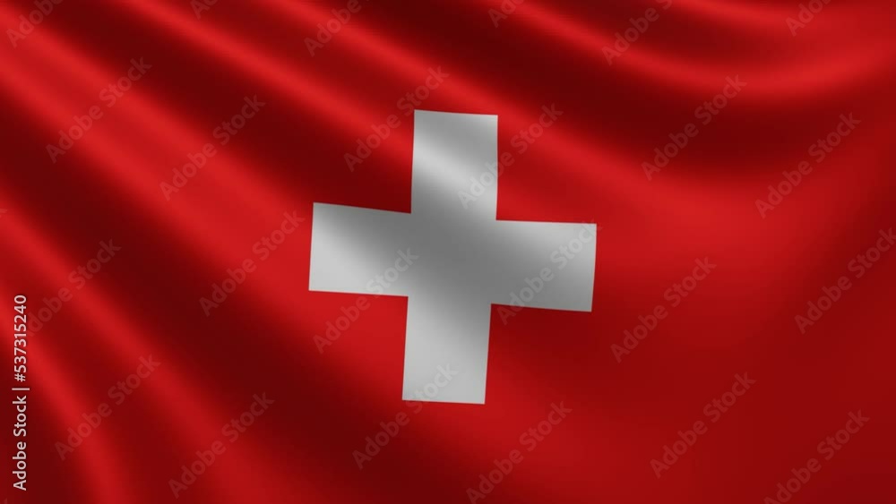 Close-up of the Swiss flag waving in the wind. Switzerland national flag waving 3d, 4k resolution flag, Swiss flag wave close-up 3d. High quality 4k footage. Close-up of the Swiss flag waving in the wind. Switzerland national flag waving 3d, 4k resolution flag, Swiss flag wave close-up 3d. High quality 4k footage.