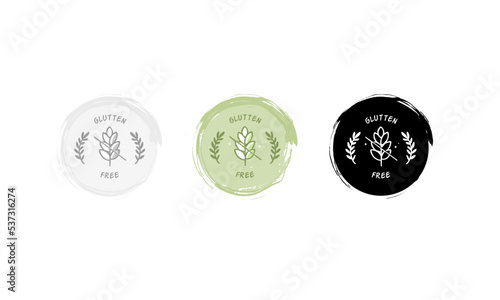 Gluten-free Gray black and White icon