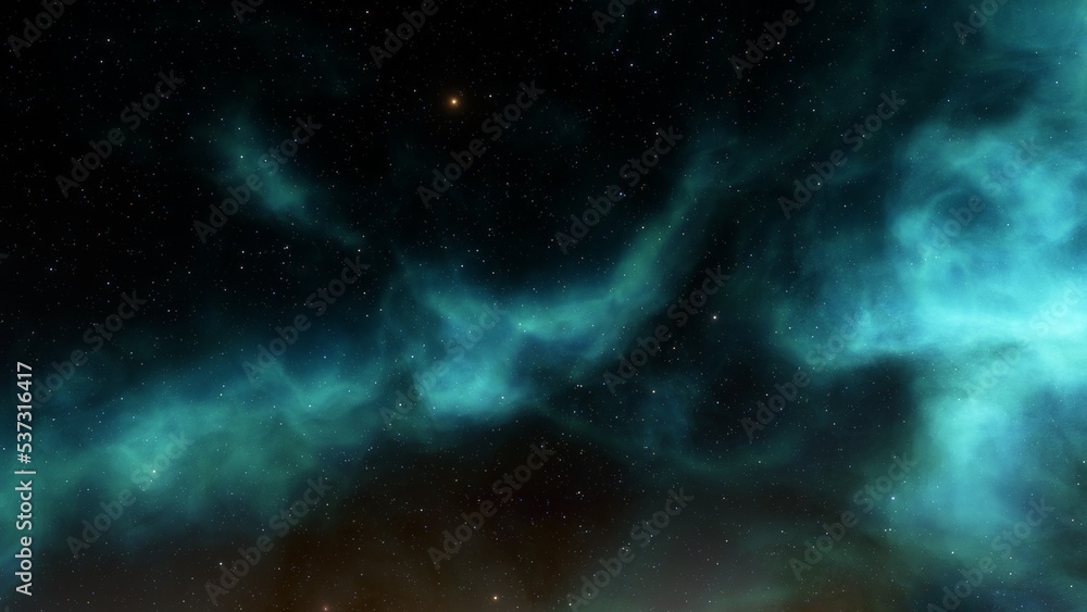 Fototapeta premium Deep space nebula with stars. Bright and vibrant Multicolor Star field Infinite space outer space background with nebulas and stars. Star clusters, nebula outer space background 3d render 
