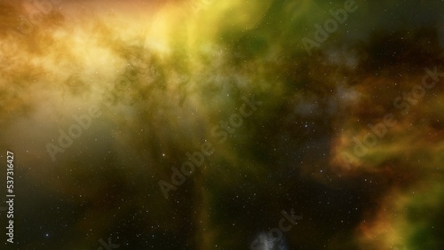 Deep space nebula with stars. Bright and vibrant Multicolor Star field Infinite space outer space background with nebulas and stars. Star clusters, nebula outer space background 3d render 