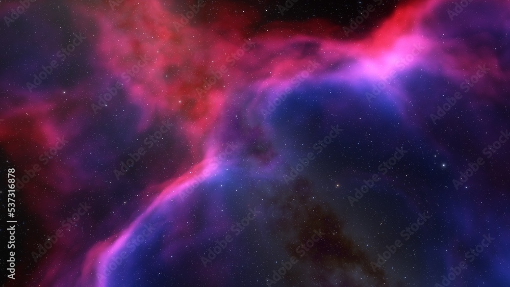 Fototapeta premium Space nebula, for use with projects on science, research, and education. Illustration 
