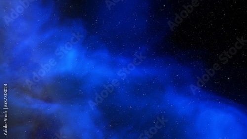 Cosmic background with a nebula and stars 