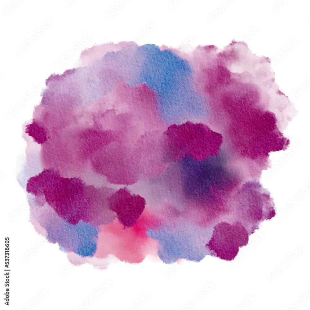 Color of the Year Radiant Orchid Watercolor Paint Stain Background Circle