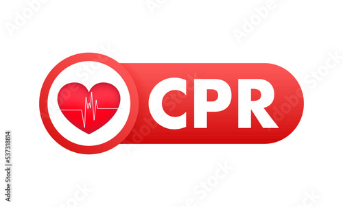 CPR Cardiopulmonary Resuscitation. Medical resuscitation. Vector stock illustration.