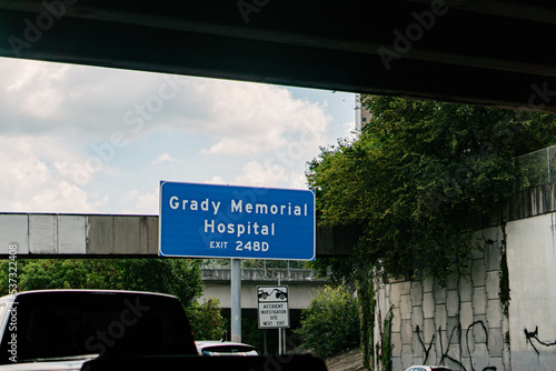 sign on the street atlanta grady memorial