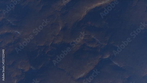 View of the 3d rendering realistic planet mars surface from space.