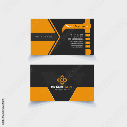 Modern Business Card - Clean and Creative Business Card - Double-sided creative business card template - Personal visiting card with company logo